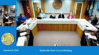 Wytheville Town Council  January 8 2024 [upl. by Attiuqaj985]