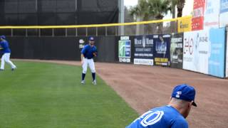 RA Dickey Throwing His Knuckleball to Pete Walker 1 [upl. by Toney]