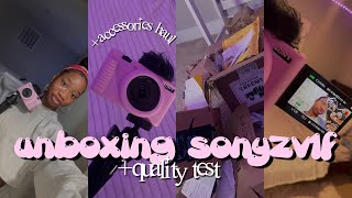 UNBOXING SONY ZV1F new camera quality test accessories haul  review [upl. by Dixon]