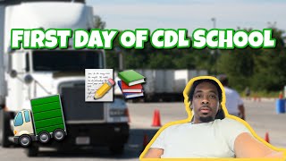 FIRST DAY OF CDL SCHOOL 📝📚 VLOG 1 [upl. by Aennyl]