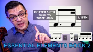 Dotted Rhythms and Syncopation Essential Elements Violin Book 2 p1819 Free Lesson [upl. by Johnathon]