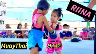 RIINARed รีนะหัวใจใหญ่กว่าตับ【ムエタイ】4years old Muay Thai Showリイナ試合できてご満悦！！ [upl. by Ayian914]