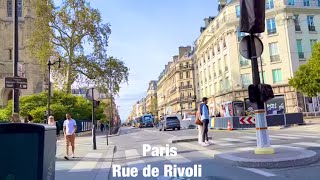 Paris city walks Rue de Rivoli Paris France 4K [upl. by Alaster565]