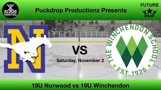 Norwood School vs Winchendon Hockey 19U [upl. by Hardman]