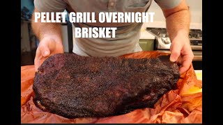 Overnight Brisket on a Pitboss Pellet Grill [upl. by Anilram]