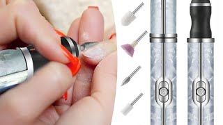 nails  nails grinding  press nails  nails art tutorial  grooming  chrome nails [upl. by Naryt]