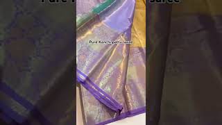 kanchipuram semi silk sarees with rich pallu and blouse 41 brocket saree free shipping in India [upl. by Hildegarde]