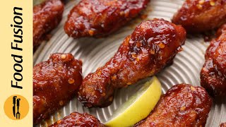 Spicy BBQ Chicken Wings Recipe by Food Fusion [upl. by Otcefrep]