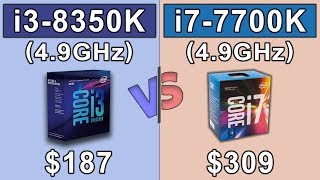 i3 8350K 49GHz vs i7 7700K 49GHz  Which is a better value for money [upl. by Vallonia]