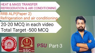 Refrigeration and air conditioning MCQ questions  Heat and mass transfer MCQ  HMT  RAC  MCQ [upl. by Eissalc]