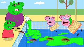 Zombie Apocalypse Zombies Appeared At The Swimming Pool   Peppa Pig Funny Animation [upl. by Barby]