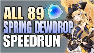 All 89 Spring of the First Dewdrop Locations  Efficient Farming Route  Genshin Impact [upl. by Fremont]