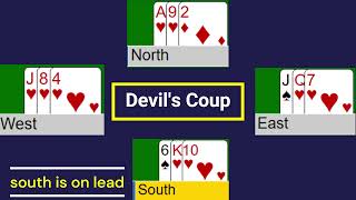 Devils coup technique in contract bridge game [upl. by Reed633]