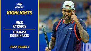 Nick Kyrgios vs Thanasi Kokkinakis Highlights  2022 US Open Round 1 [upl. by Gladi462]