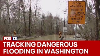 Extended coverage Tracking local flood concerns  FOX 13 Seattle [upl. by Pega]