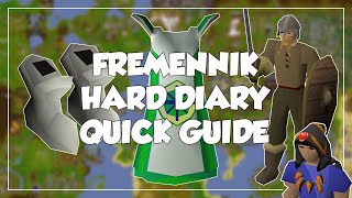 Fremennik Hard Diary Quick Guide  Old School RunescapeOSRS [upl. by Pearlstein606]