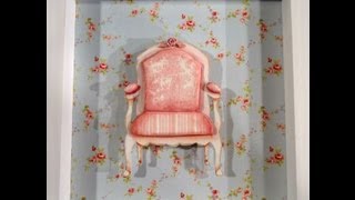 Decoupage  Cuadros con sillones  mdf  fibrofacil  porcelana fria [upl. by Llevaj]