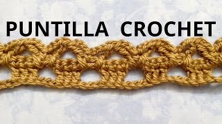 PUNTILLA en tejido crochet o ganchillo n° 20 tutorial paso a paso Moda a Crochet [upl. by Yasu264]