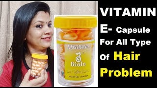 VITAMIN E Hair Growth Gel Capsules  Vitamin e capsule for fast hair growth [upl. by Kire]