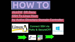 Remote SSH via Putty or SecureCRT to Linux Host with Active Directory User [upl. by Nimra]