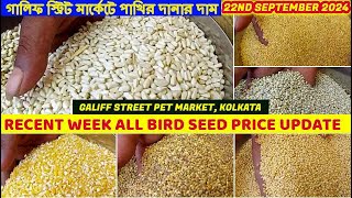 Recent Week All Bird amp Pigeon Seed Price Update  Galiff Street Pet Market W Bengal 22nd Sep 2024 [upl. by Latty]