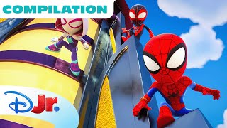 Marvels Meet Spidey and his Amazing Friends Shorts  Season 3  20 Min Compilation  disneyjr [upl. by Aniwde105]