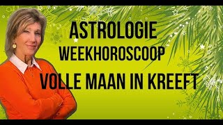 ASTROLOGIE WEEKHOROSCOOP 23 TOT 30 DECEMBER 2023 VOLLE MAAN IN KREEFT DOOR ASTROLOOG IRMA V D WIJK [upl. by Mannos]