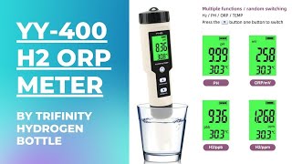 Hidrogen Meter H2 PPB tes n ORP Antioksidan n PH Water Tester YY 400 by Trifinity [upl. by Drofyar]