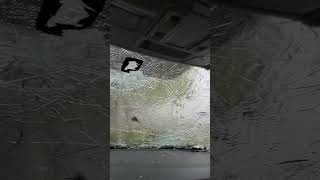 Maipú Mendoza hailstorm shatters car windshield [upl. by Nahtanaj184]