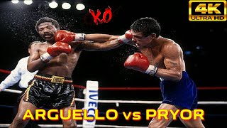 Alexis Arguello Nicaragua vs Aaron Pryor USA  KNOCKOUT Fight  4K Ultra HD [upl. by Nnalyrehs]