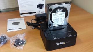 Startech Dual SATA USB 30 dock Unboxing [upl. by Airitac]