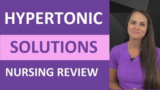 Hypertonic Solution Nursing Examples and IV Fluids NCLEX Review FAST [upl. by Leirraj508]