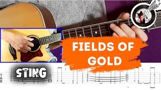 Fields of gold Sting  видеоурок  табы [upl. by Skurnik]