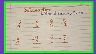 Subtraction Of One Digit And Two Digit  Subtraction Without Carrying Over  Subtraction For Kids [upl. by Nnyllaf]