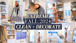 2024 EXTREME FALL CLEAN  DECORATE MY WHOLE HOUSE FINISHED Clean  Decorate for 2024 [upl. by Namharludba]