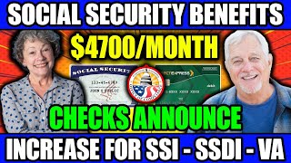 Surprise New 4700Month Boost for Social Security SSI SSDI amp VA Seniors – November 2024 [upl. by Elodia]