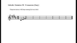 Melodic Dictation 8 Diatonic Moderate [upl. by Anitsugua930]