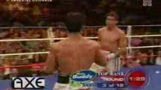 manny pacquiao vs morales round 3 [upl. by Nerek]