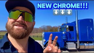 FRESH NEW CHROME for my New Peterbilt 389 [upl. by Kaenel216]