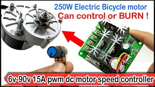 6v90v 15a pwm dc motor speed controller Review amp Testing with deferent motors [upl. by Lanahtan915]