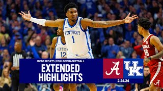 No 13 Alabama at No 17 Kentucky College Basketball Highlights  CBS Sports [upl. by Eesac]