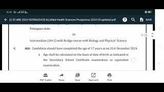 KNRUHS Bsc Allied Health scienceBPTBsc MLT Admission Notification Released in 2024🥳🥳🥳🥳 [upl. by Ainotahs189]