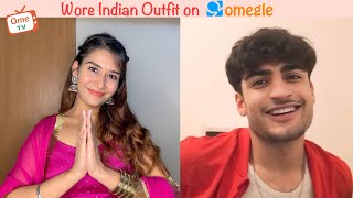 Wearing Indian Outfit On Omegle Pt 11 [upl. by Weinhardt75]