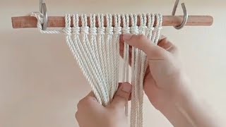 Macrame  Easy Diy Macrame Coaster 🍵⬜Macrame For Beginners  New Pattern [upl. by Sang]