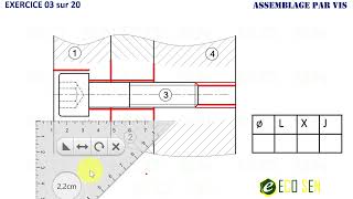 Assemblage par Vis  Exercice 03 sur 20 [upl. by Geehan]