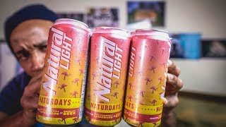 Natural Light  quotNATURDAYSquot  Strawberry Lemonade Beer  Craft Beer Review [upl. by Loria]