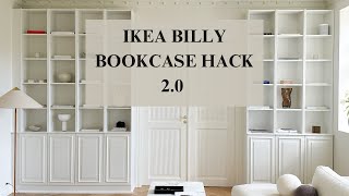 BILLY BOOKCASE IKEA HACK 20  BEAUTIFUL DIY BOOKSHELVES WITH CABINETS [upl. by Assiluj]