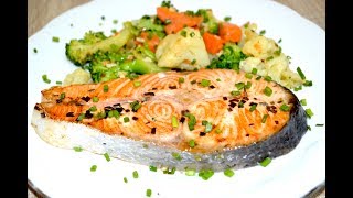 SALMÓN CON VERDURAS SIN HORNO Fácil y Saludable😋SALMON WITH VEGETABLES [upl. by Chud]