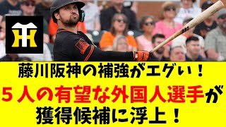 【阪神】藤川政権の補強がエグい！５人の新外国人が候補に [upl. by Cychosz]