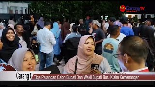 Tiga Pasangan Calon Bupati Dan Wakil Bupati Buru Klaim Kemenangan [upl. by Asaret]